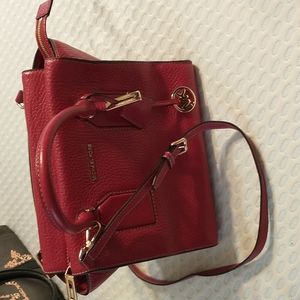 Michael Kors authentic red leather bag